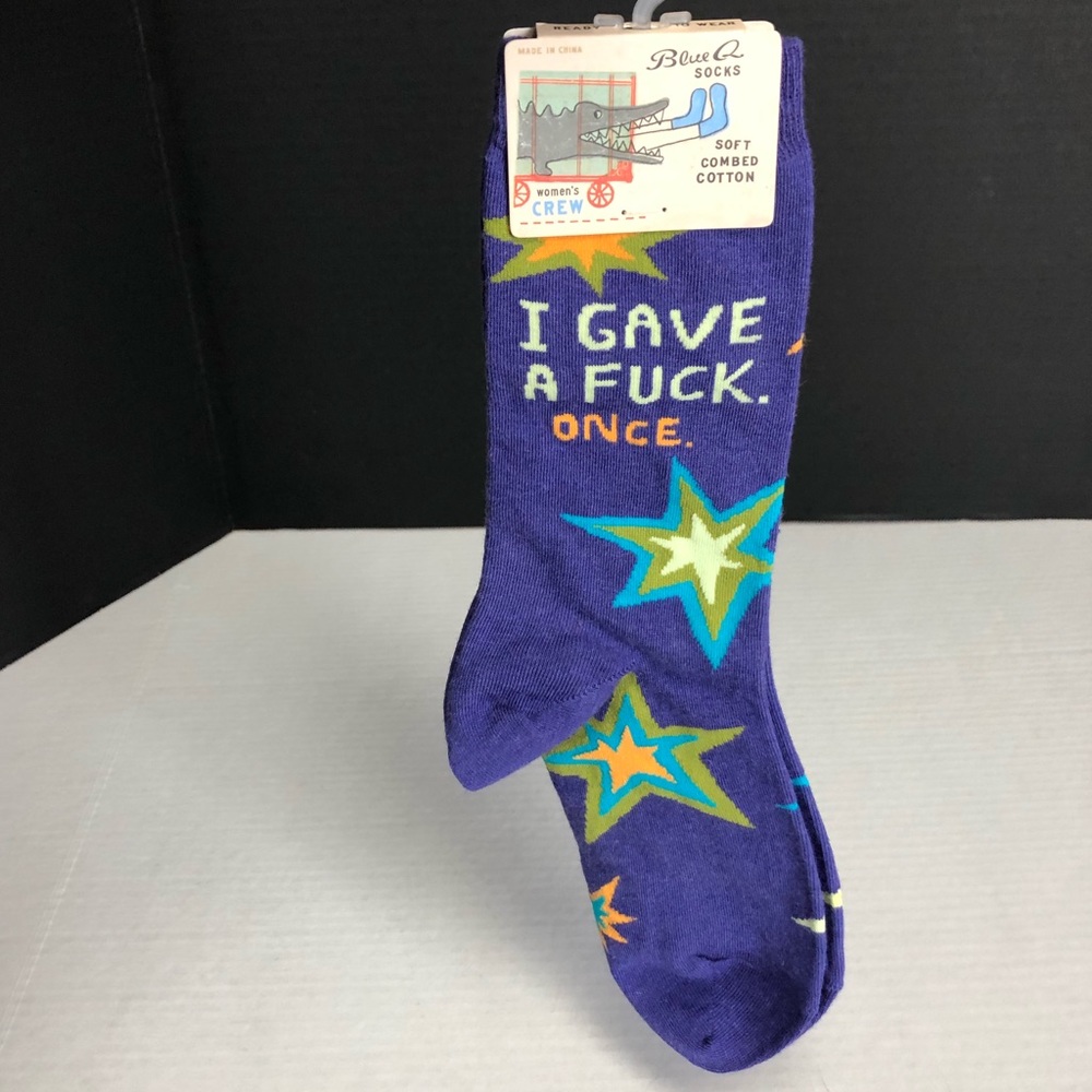 WOMEN’S SOCKS | I GAVE A F*CK ONCE SOFT CREW| 5-10